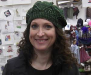 Leona knit a hat for Suz!